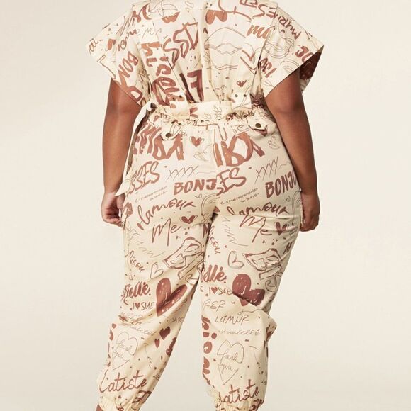 ❤️LOW STOCK! BRAND NEW Plus Size Grafitti Print Jumpsuits - Picture 3 of 9